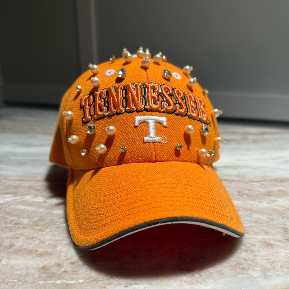 One-of-kind Orange Tennessee Embellished Cap
